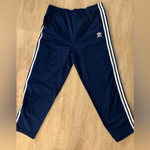 90s Y2K Adidas Men’s Navy Snap Track Pants